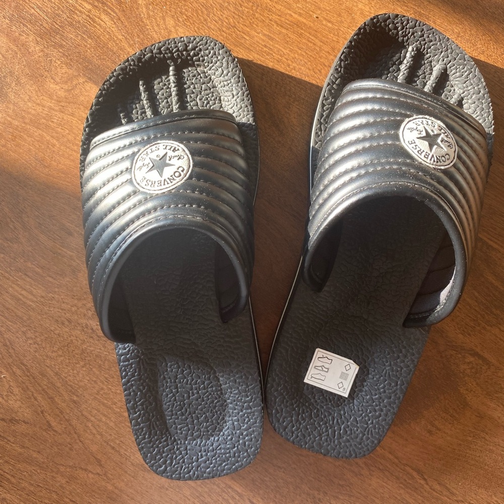 Converse Black Slide Sandals
